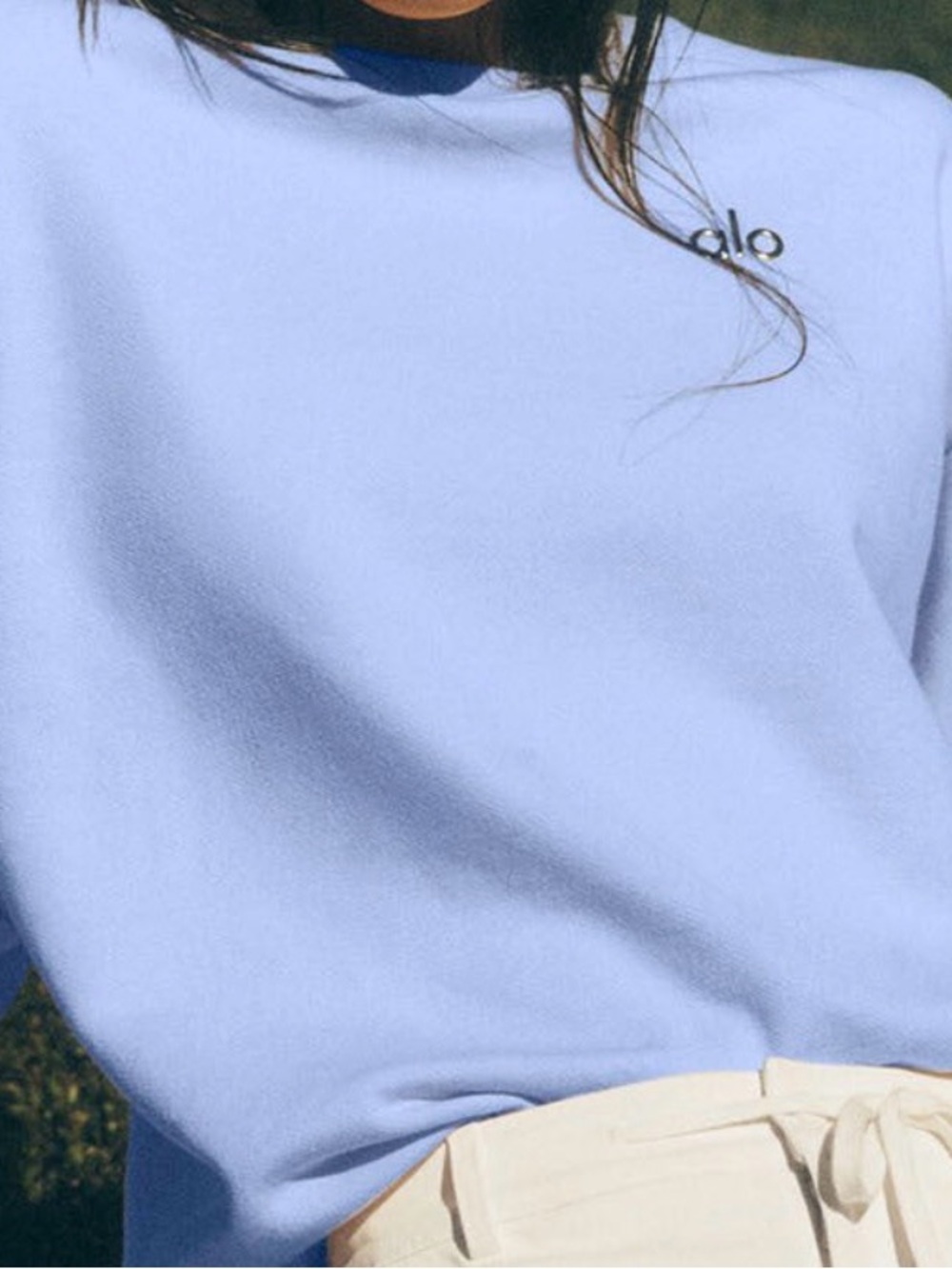 Alo Accolade Crew Neck Pullover - Light Provence Blue